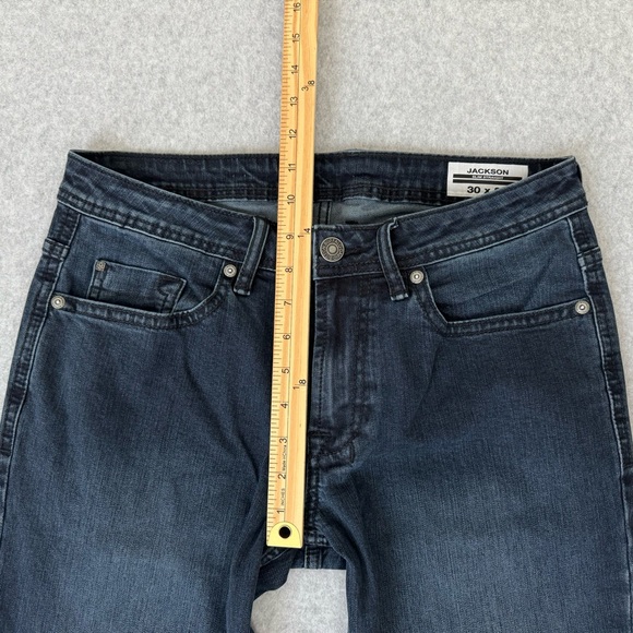 Buffalo David Bitton Jeans Mens 30 x 34 Blue Jackson Fit Slim Straight Dark Wash - Picture 12 of 15